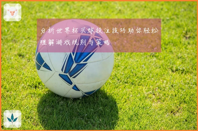 分析世界杯买球投注技巧助你轻松理解游戏规则与策略